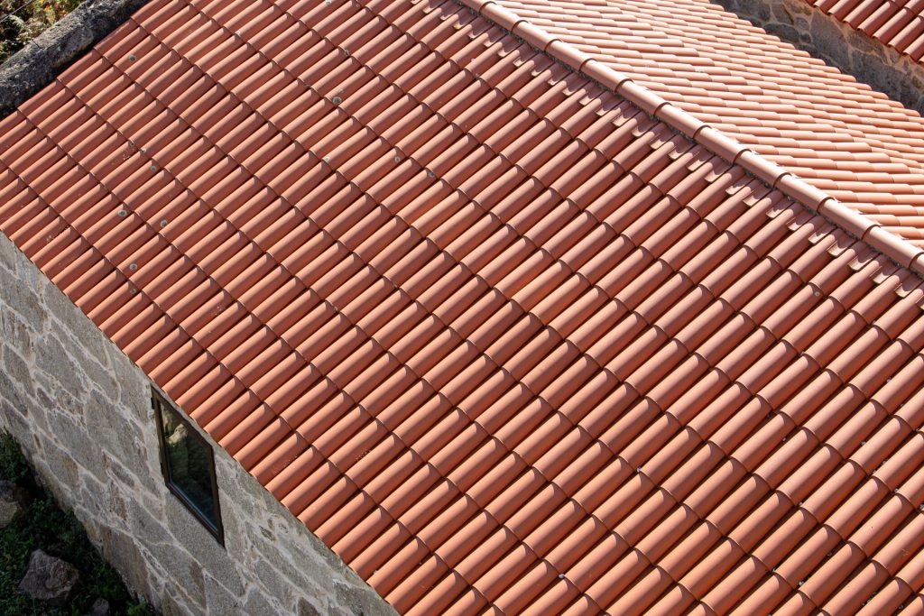 high angle view of a new roof made of traditional 2022 12 16 11 12 27 utc