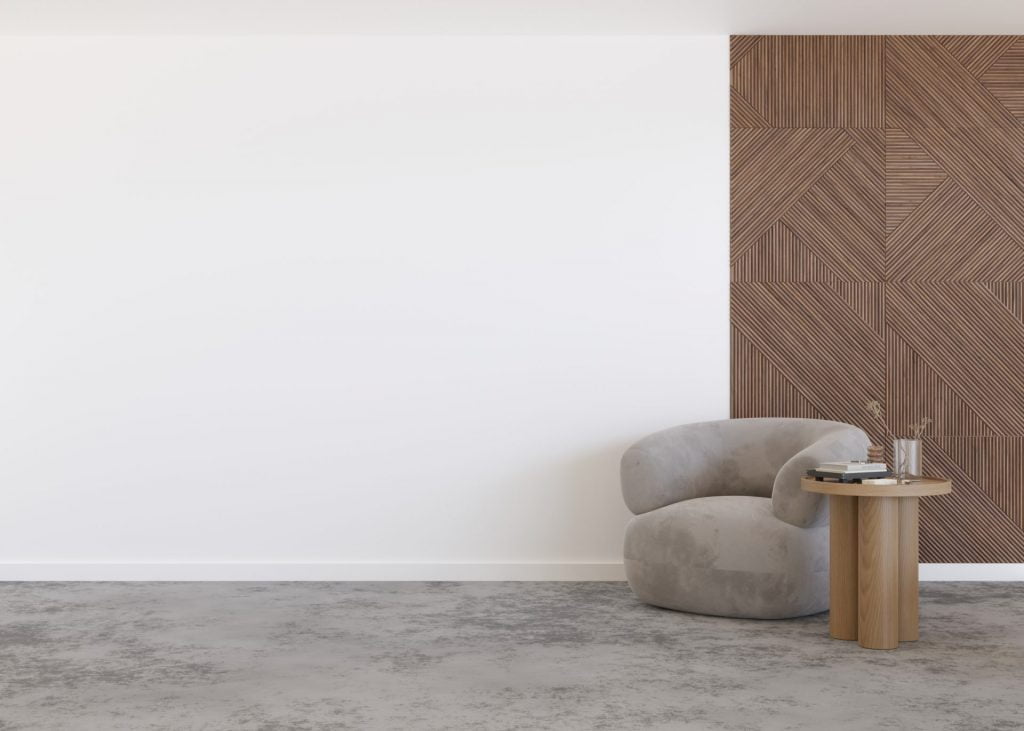 room with concrete floor white and wooden wall an 2022 09 15 02 22 46 utc