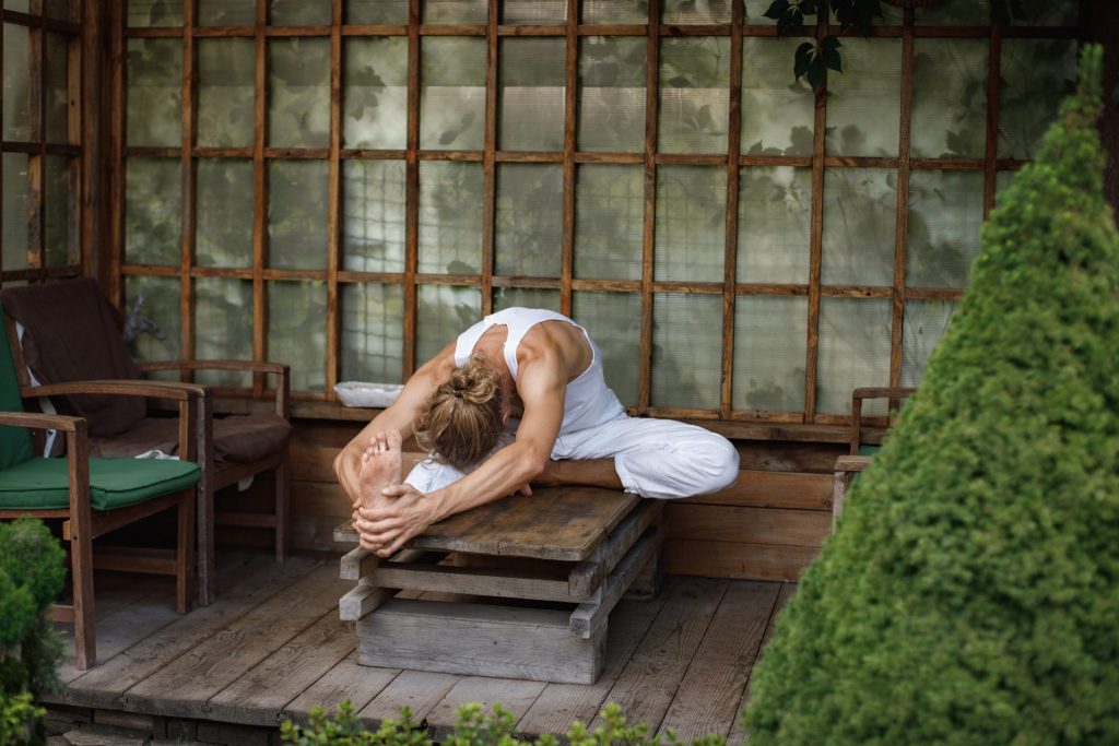 yoga on the veranda in garden at 2023 03 10 02 53 33 utc